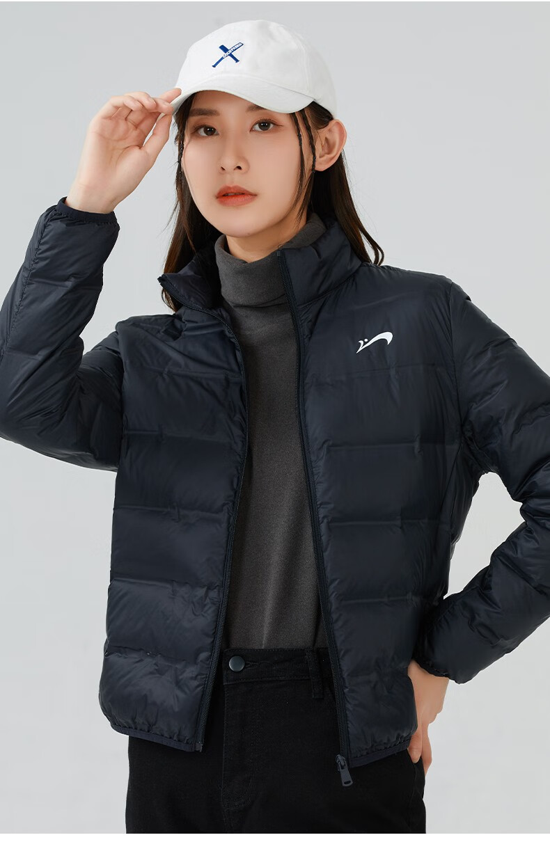 贵人鸟 羽绒服男冬季轻薄中长款加厚保暖中青年纯色简约休闲外套情侣