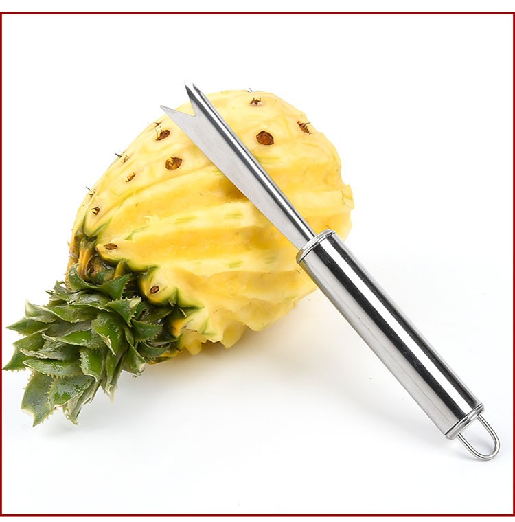 赫孜 菠萝铲菠萝刀削皮器不锈钢菠萝去眼器挖籽锉刀 不锈钢菠萝铲