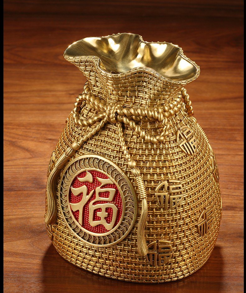 ch纯铜中号招财进宝钱袋储蓄罐【图片 价格 品牌 报价】-京东