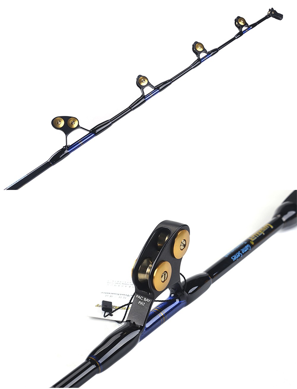 lurekiller进口船竿深海钓鱼竿船钓竿拖钓大物竿130磅150米澳洲弯把拖