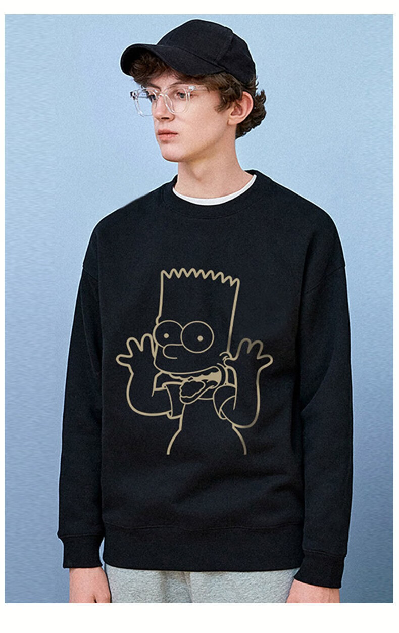 thesimpsons辛普森一家卫衣男2022春季新款上衣时尚印花潮牌欧美暖