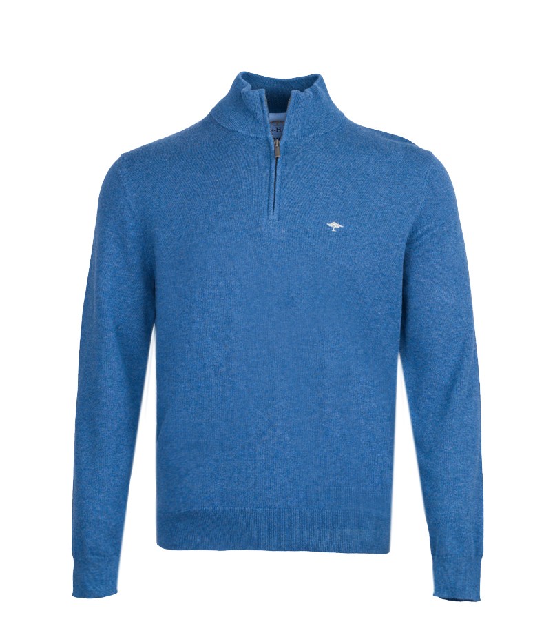 fynchhatton德国树男士毛衣立领加厚纯棉套头针织衫黄色m17592a