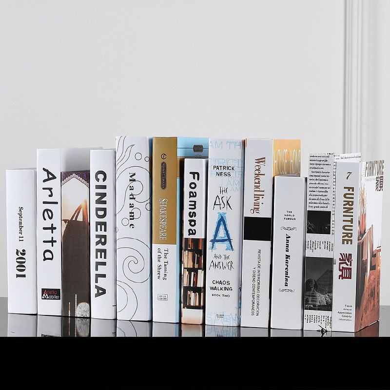 仿真书家居工艺品摆件装饰书中文系列假书简约现代摄影摆设道具书数量