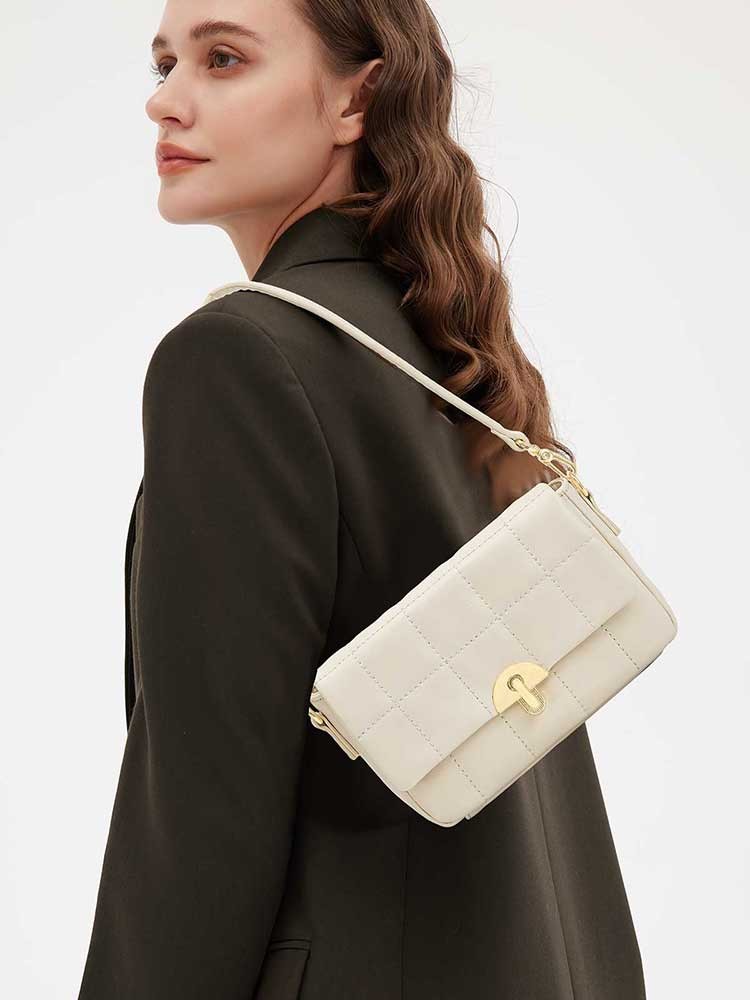 camila&korali 菱格腋下包包女2022新款潮时尚高级质感小众设计单肩斜