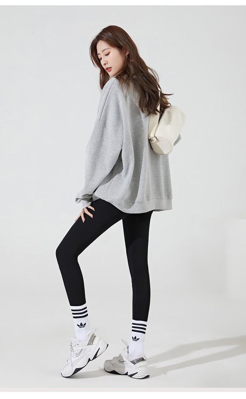 LangSha Women's High-Waist Slim Fit Pencil Pants Black Magic Leggings Spring Autumn 22