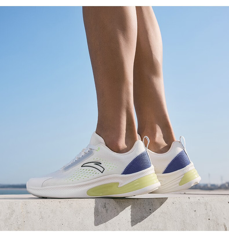 安踏弹力胶科技 软底跑步鞋男2022秋季网面透气运动鞋112225522 -2