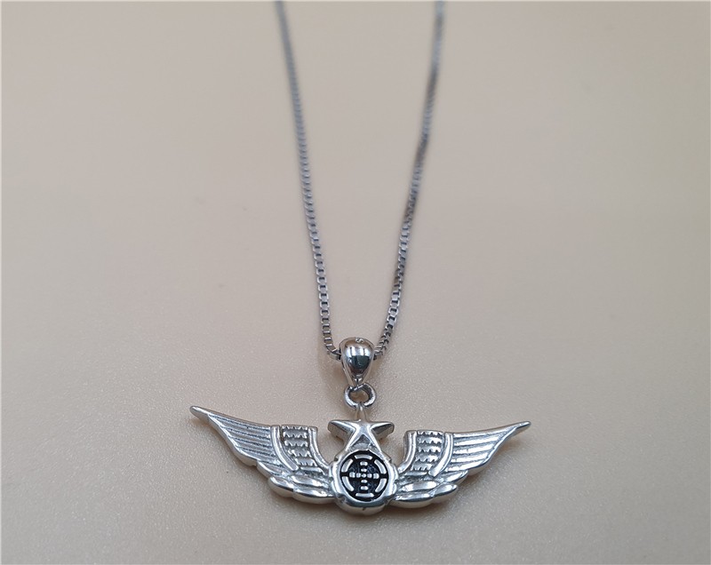 军旅兵哥哥礼物饰礼品胸标项链925银首饰陆海空火武消防军嫂礼物520