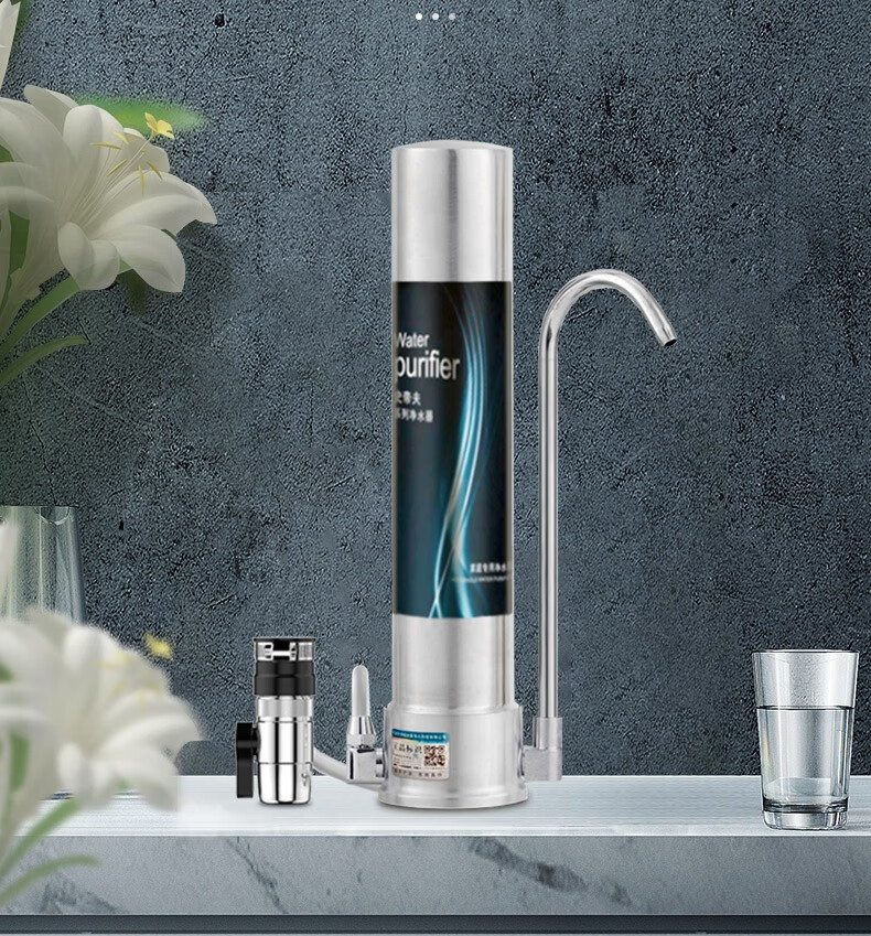 意开史蒂夫不锈钢净水器家用直饮机龙头净水器台式厨房自来水陶瓷过滤