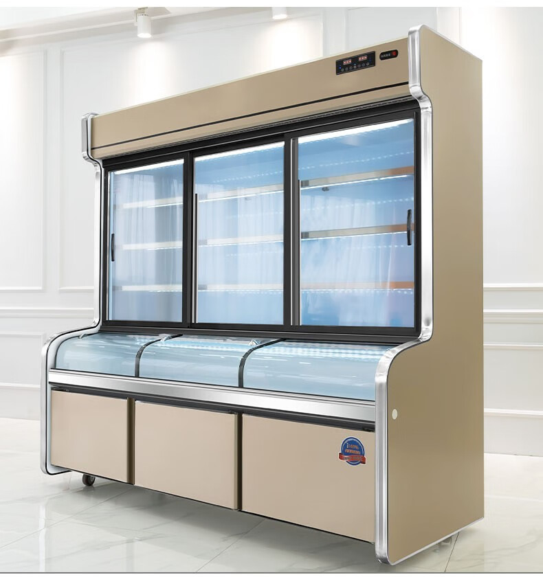 诺唯斯三温点菜柜烧烤饭店麻辣烫展示柜冷藏冰柜商用蔬菜水果串串冷藏