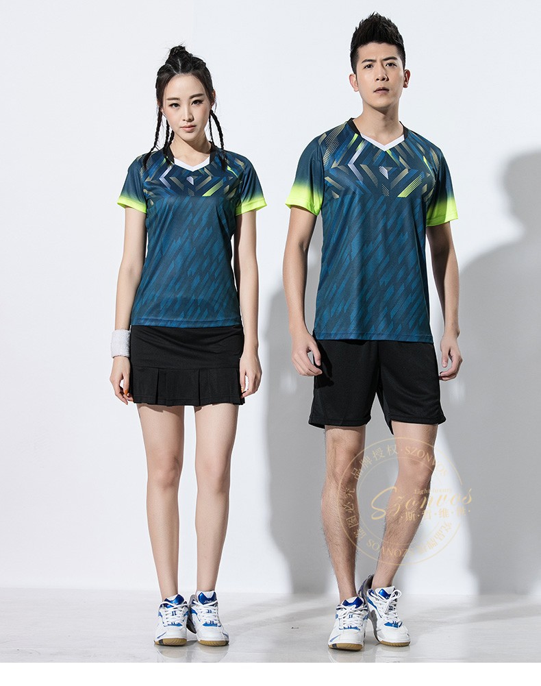 羽毛球服装套装速干透气运动衣服男短袖短裤裙乒乓球比赛训练队服可