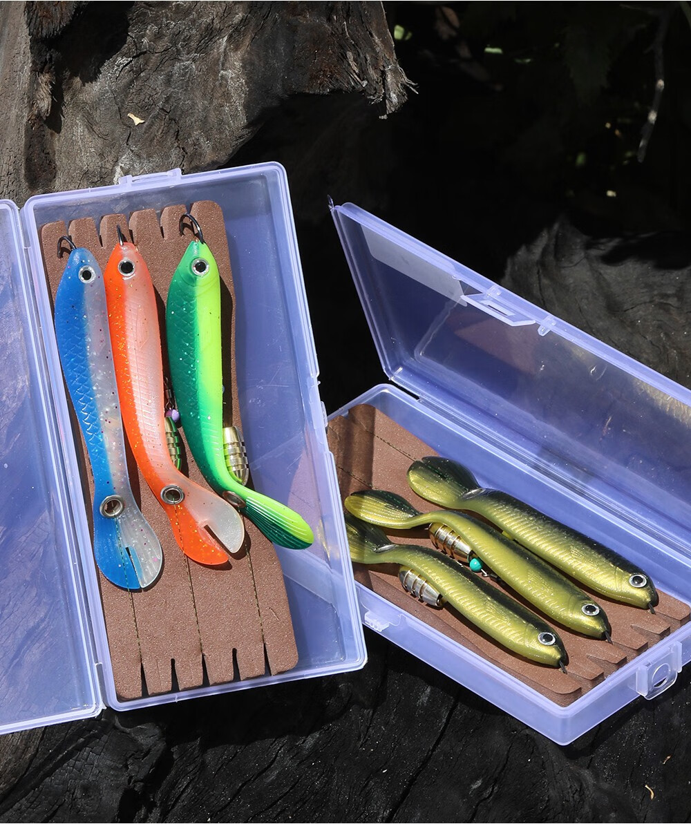 威和仿生泥鳅软饵线组路亚假饵软虫穿孔软鱼跳底淡水饵 a款大号单色