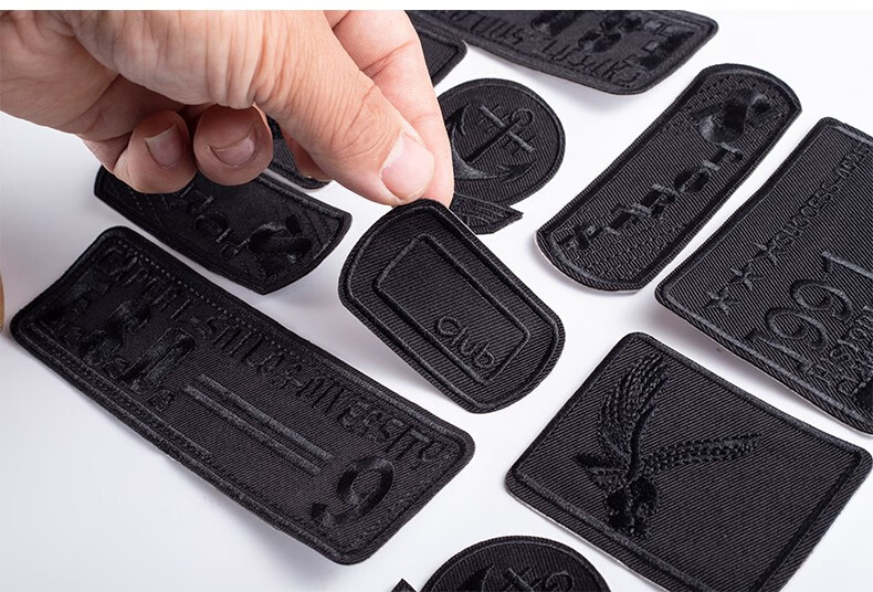 自粘免缝黑色羽绒服补丁贴补衣服贴破洞修复刺绣布贴修补布丁装饰32号