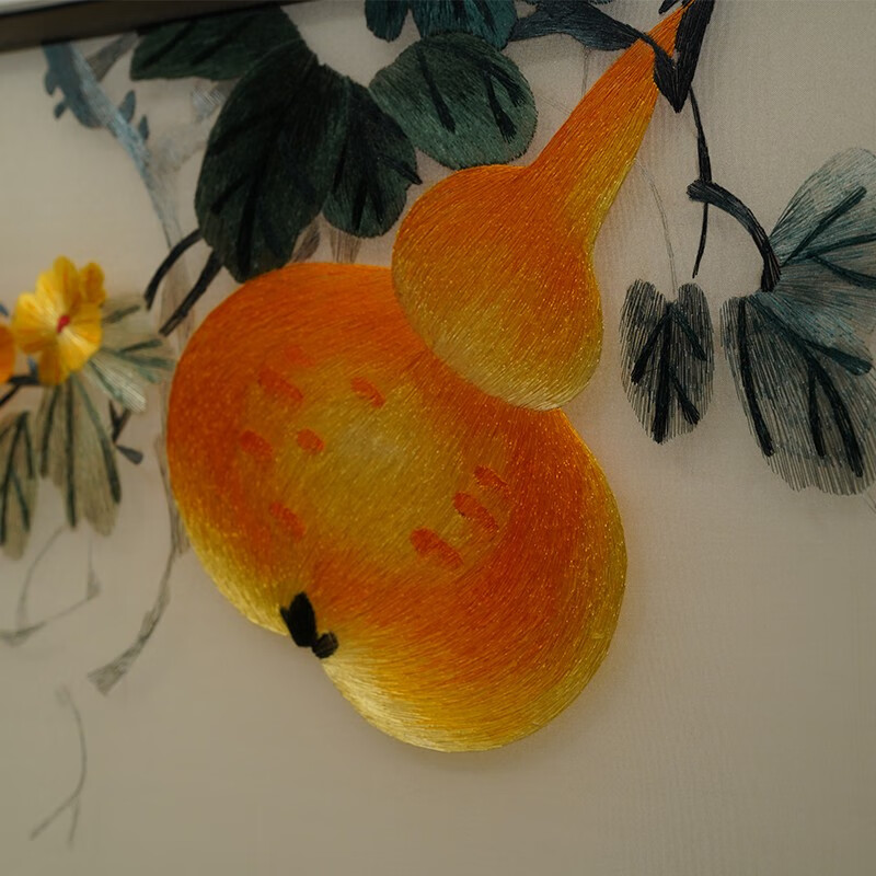 苏绣成品挂画福禄葫芦手工刺绣画卧室沙发室内床头背景墙壁画沙发装饰
