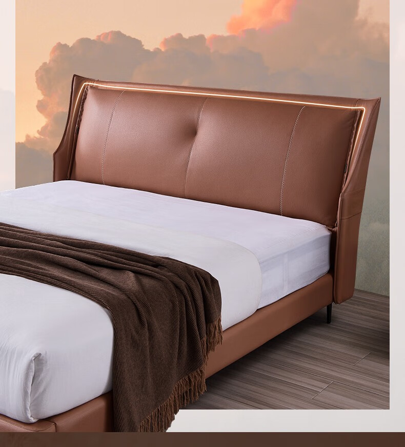 顾家家居床意式轻奢双人床主卧婚床18米科技布艺床卧室家具ds9002b30