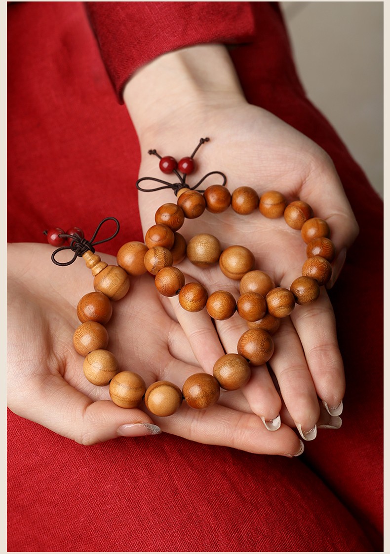 康聚如正宗桃木手串女男士原木佛珠精品十年老桃木雷击朱砂随身老桃木