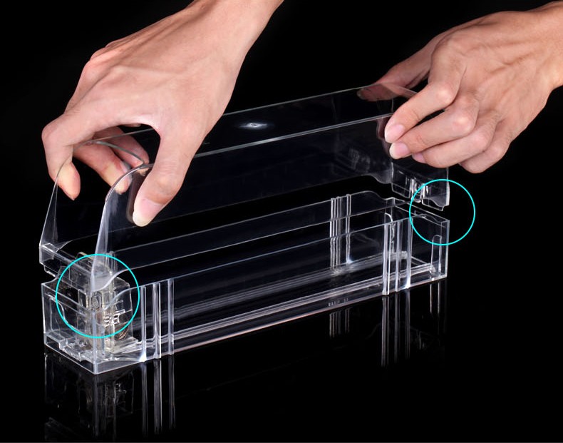 艾利图自动推烟器超市烟架推进器便利店带盖双层推送器弹出放烟架子