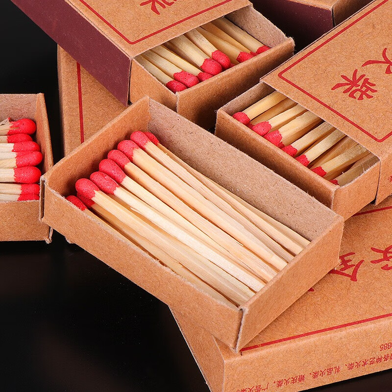 zp户外烟具火柴老式复古怀旧洋火柴盒火柴梗民用火柴棍创意艺术火柴棒