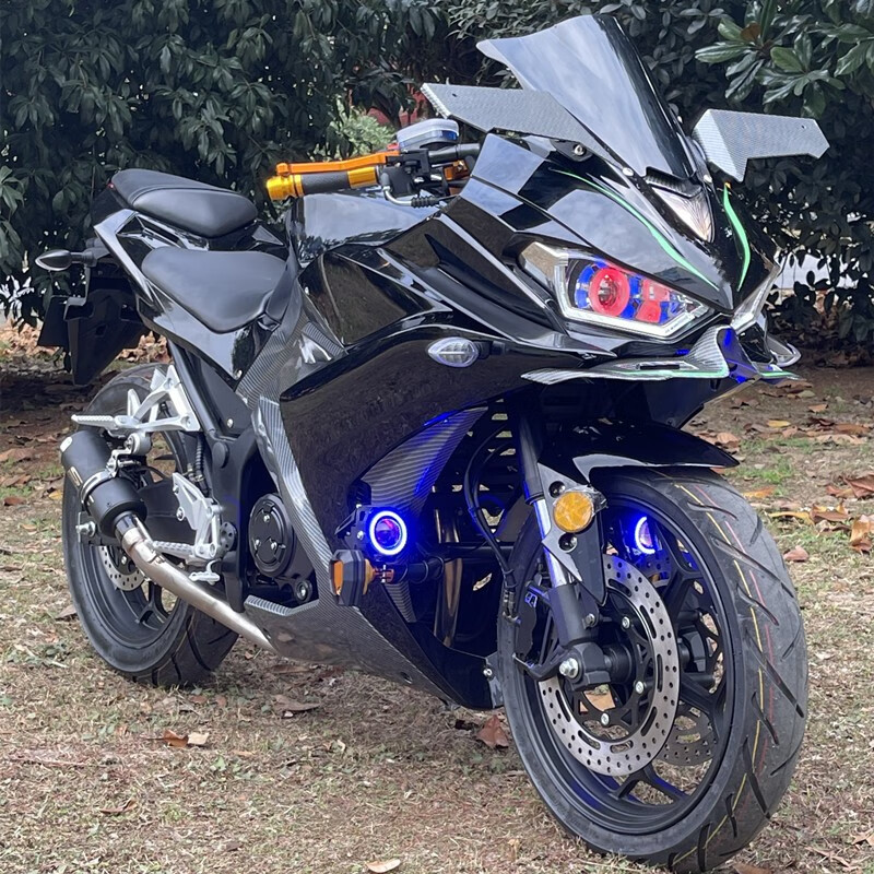 豪剑机车国四r3战神幻影摩托车跑车皮卡丘黑武士400双缸机车地平线