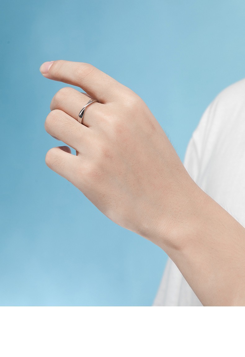 法卡曼(facaman)轻奢品牌情侣戒指一对男女莫比乌斯环开口求婚结婚