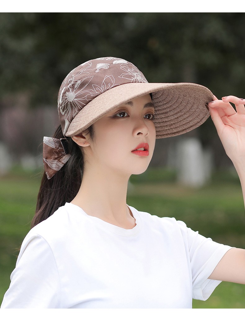 帽子女夏遮阳凉帽防紫外线太阳帽大沿时尚空顶帽防晒骑车遮阳帽 款式