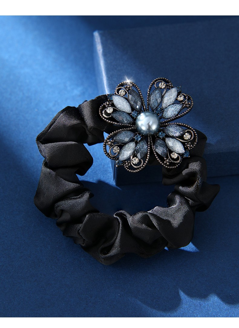 法蝶莎fadiesha品牌发绳高级感轻奢水钻四叶草发饰头绳2022新款优雅