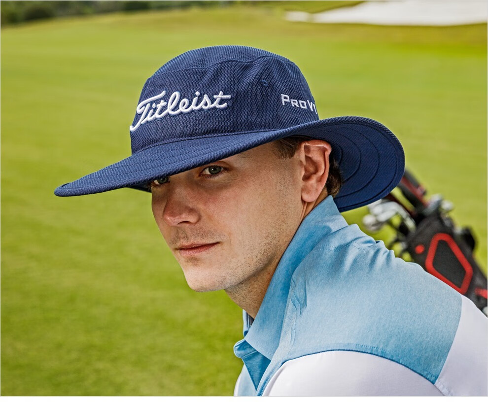 titleist 高尔夫球帽男士有顶帽 golf运动遮阳帽渔夫帽时尚百搭男子球