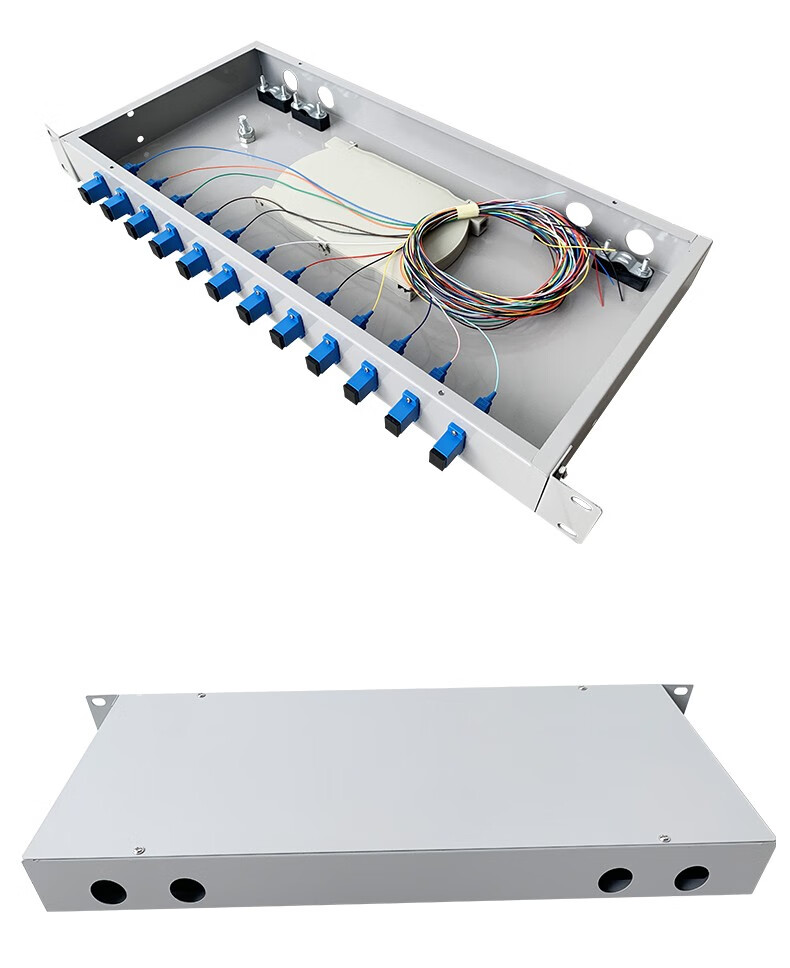 予睿机架式光纤终端盒sclcfc满配12口24口48口光缆配线架熔接盒光缆