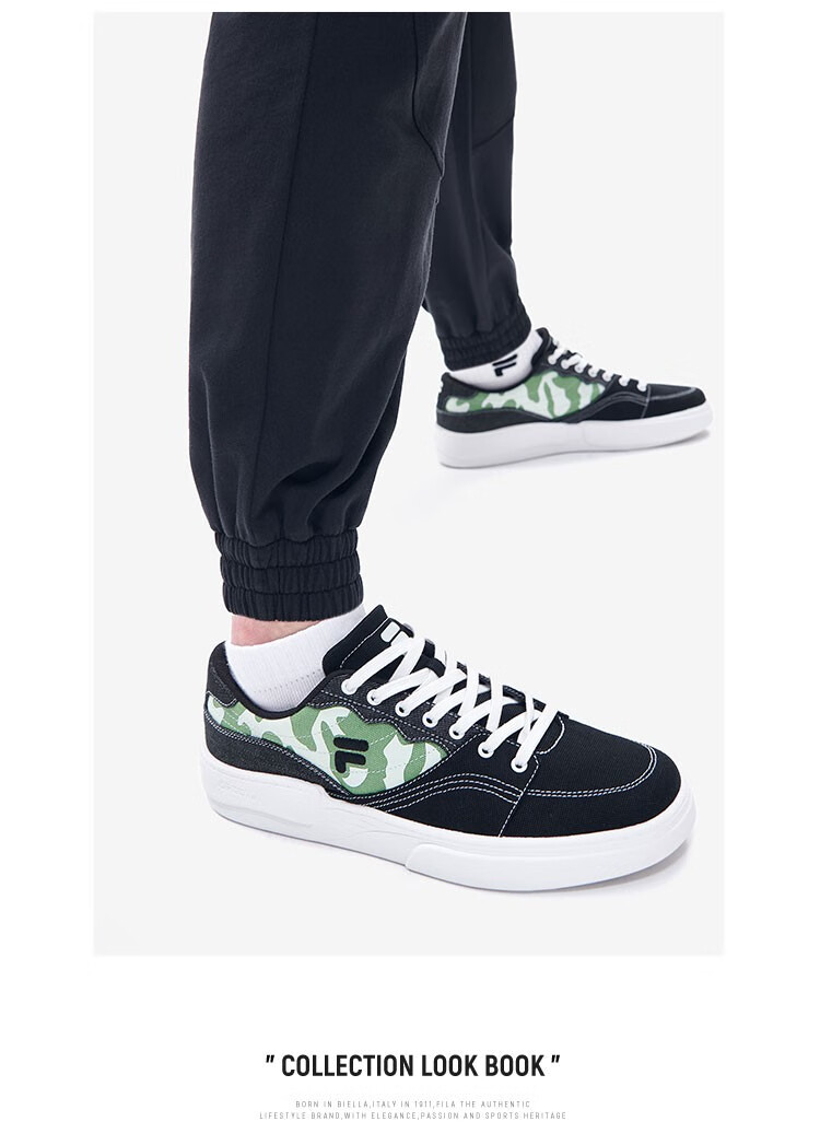 filafusion斐乐潮牌帆布鞋2022春季男鞋flip休闲鞋低帮板鞋奶白勃根第