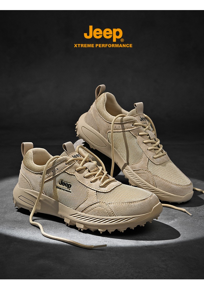jeep吉普徒步鞋男2022春夏季新款透气防滑户外运动登山鞋耐磨男士休闲