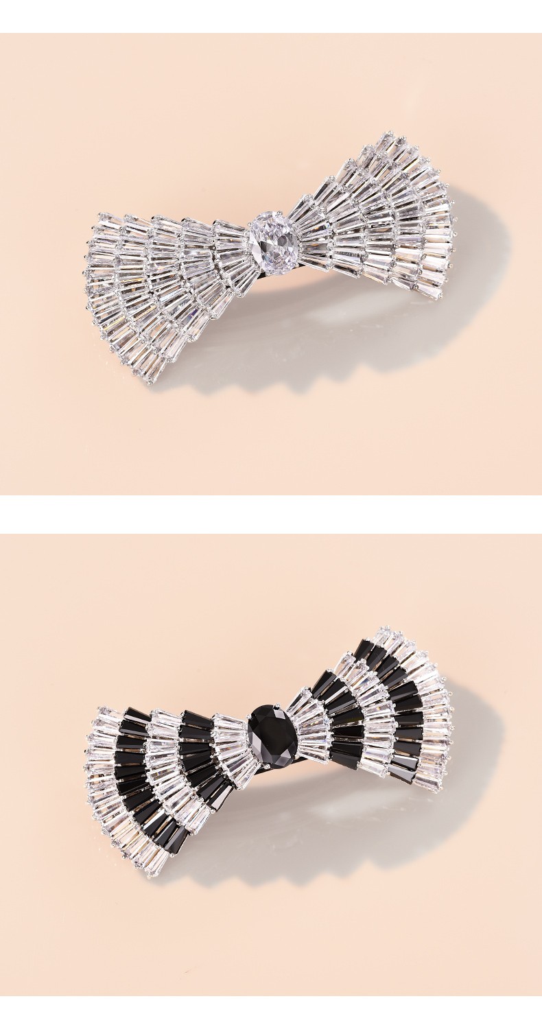 玛宝琪发夹后脑勺成人蝴蝶结卡子高端女顶夹一字夹水钻夹子头饰送老婆