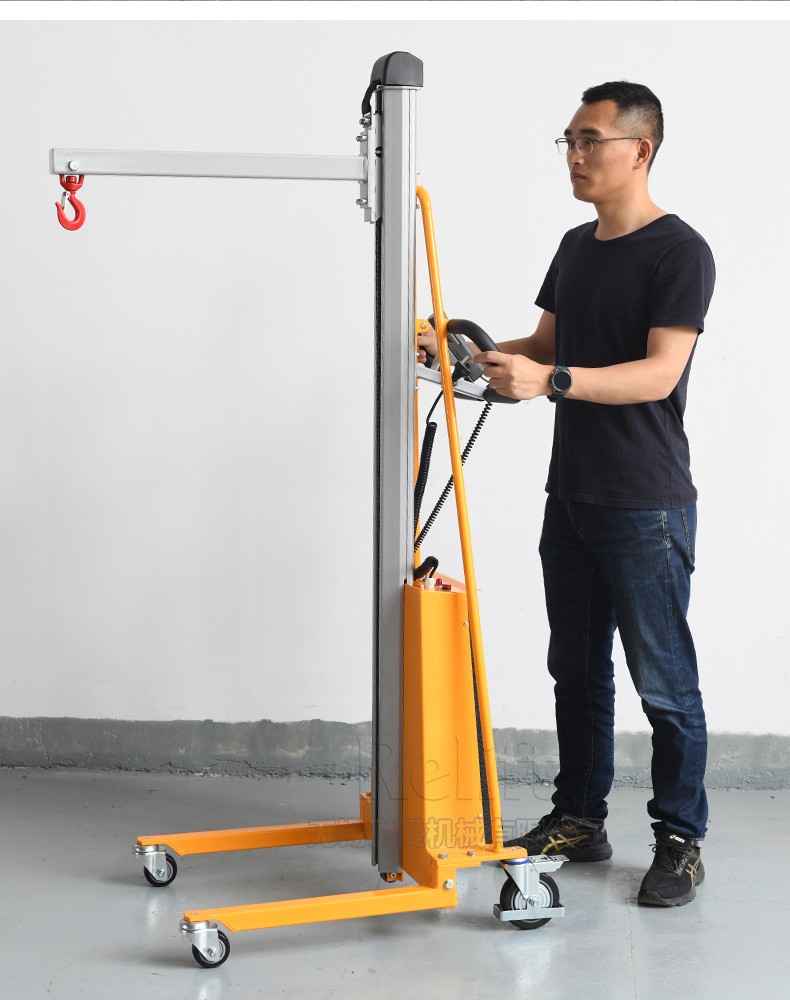 电动小型堆高叉车移动卷膜装卸搬运车上料工位推车圆形物料运输车me