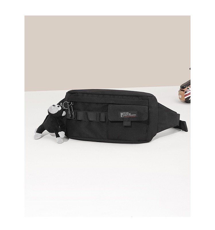 稻草人腰包男士休闲斜挎包跑步骑行运动跑步随身胸包便携时尚多功能