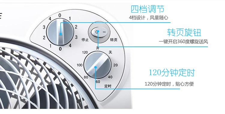 格力(gree) 电风扇台式转页扇风扇鸿运扇家用小风扇节能省电定时迷你