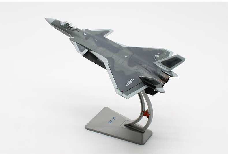 金属仿真歼20 合金飞机模型收藏摆设 歼20飞机1:60盒装【图片 价格