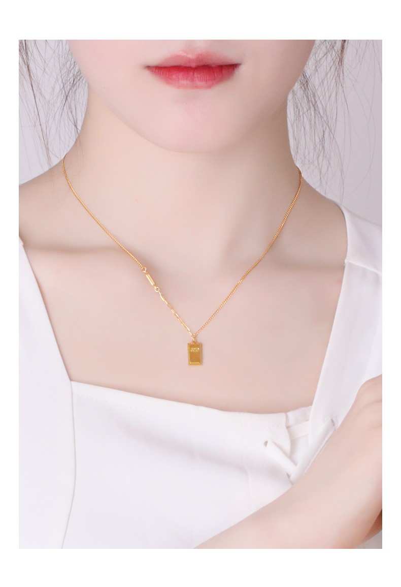 老凤凰小金条项链黄金项链女送老婆生日礼物 8.