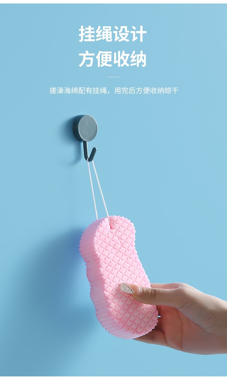 梦动 儿童海绵搓澡巾 婴儿无疼搓背搓灰搓澡巾家用不伤皮肤澡巾宝宝