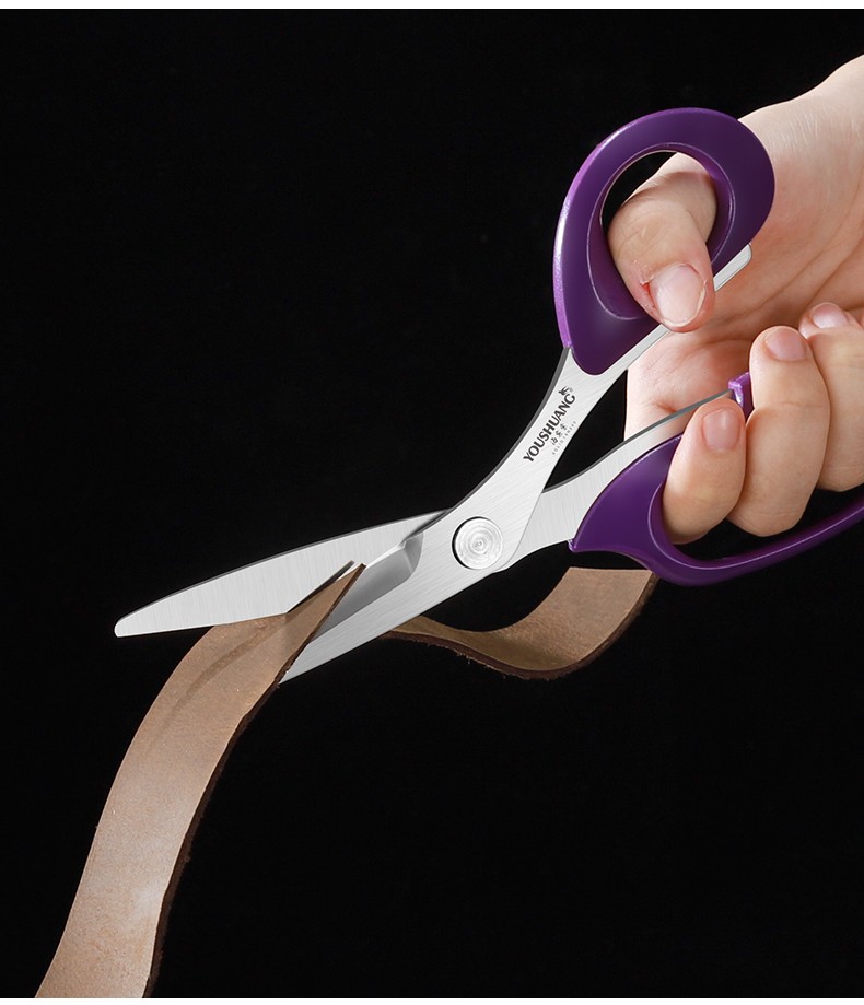 有双裁缝剪刀裁布专业德国不锈钢家用裁衣缝纫剪服装pu皮革剪刀胶皮剪