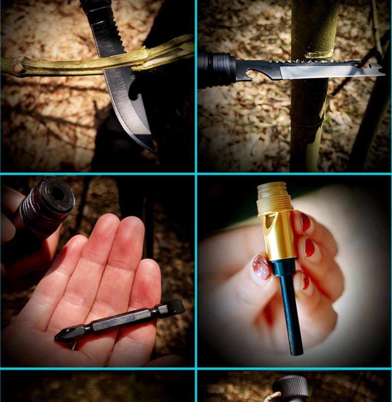 户外登山杖多功能轻便携带手杖防身拐杖可折叠防身棍徒步远足户外用品