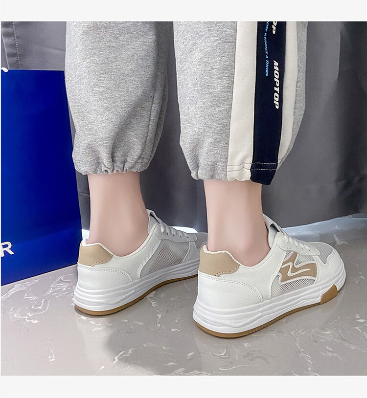 兰研休闲鞋女鞋春夏新款透气飞织运动跑鞋ins潮百搭跑步运动鞋休闲