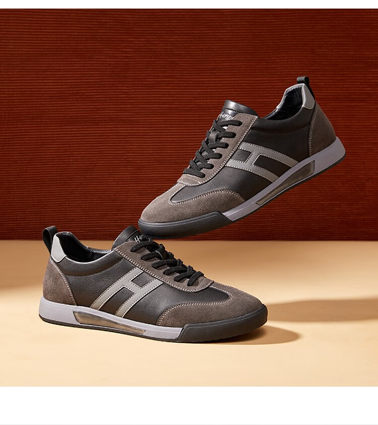 harson哈森男鞋运动休闲鞋男春秋阿甘鞋男士透气百搭潮男青年学生板