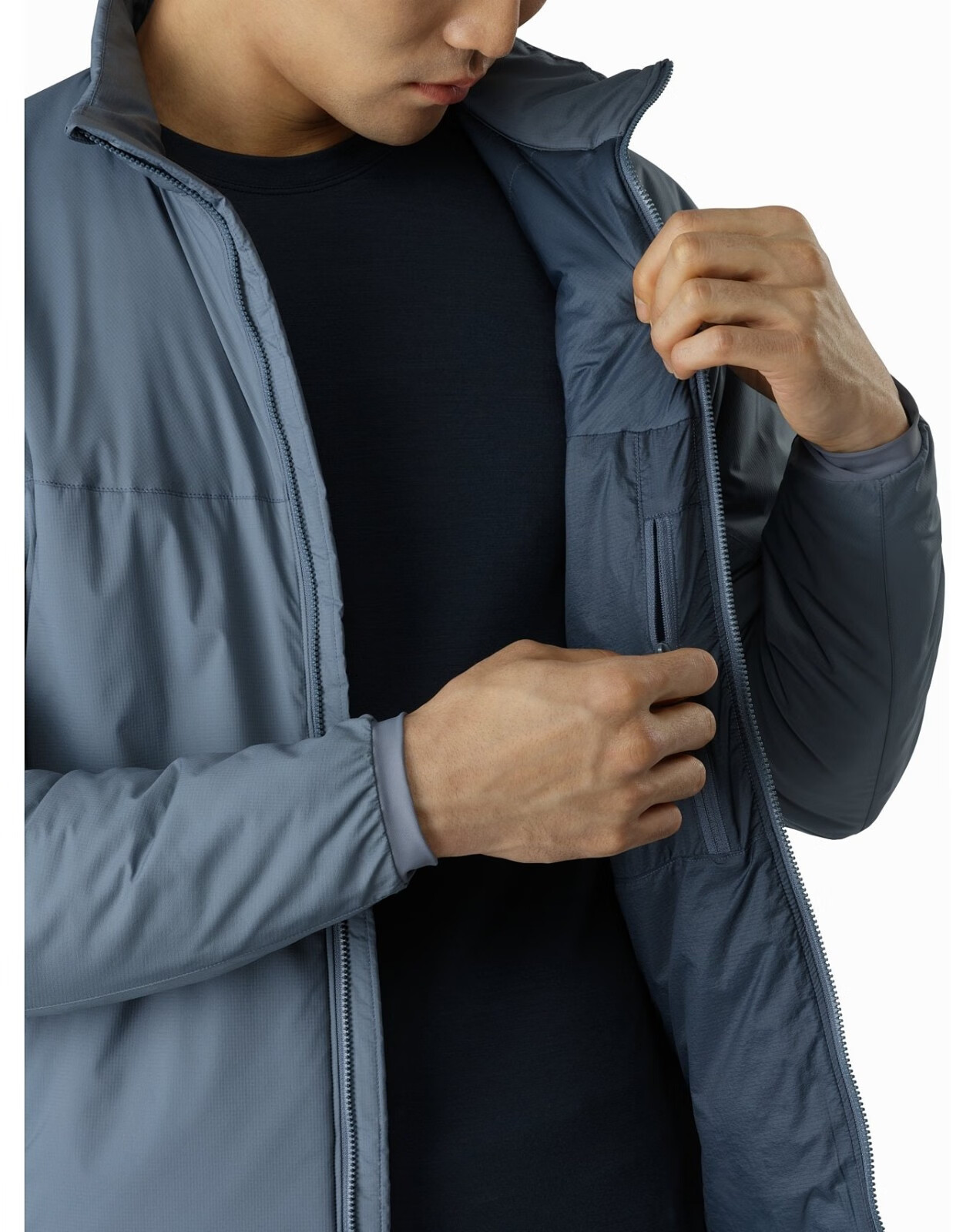 arcteryx始祖鸟男款防风超轻户外保暖棉服atomltjacket系列神秘绿