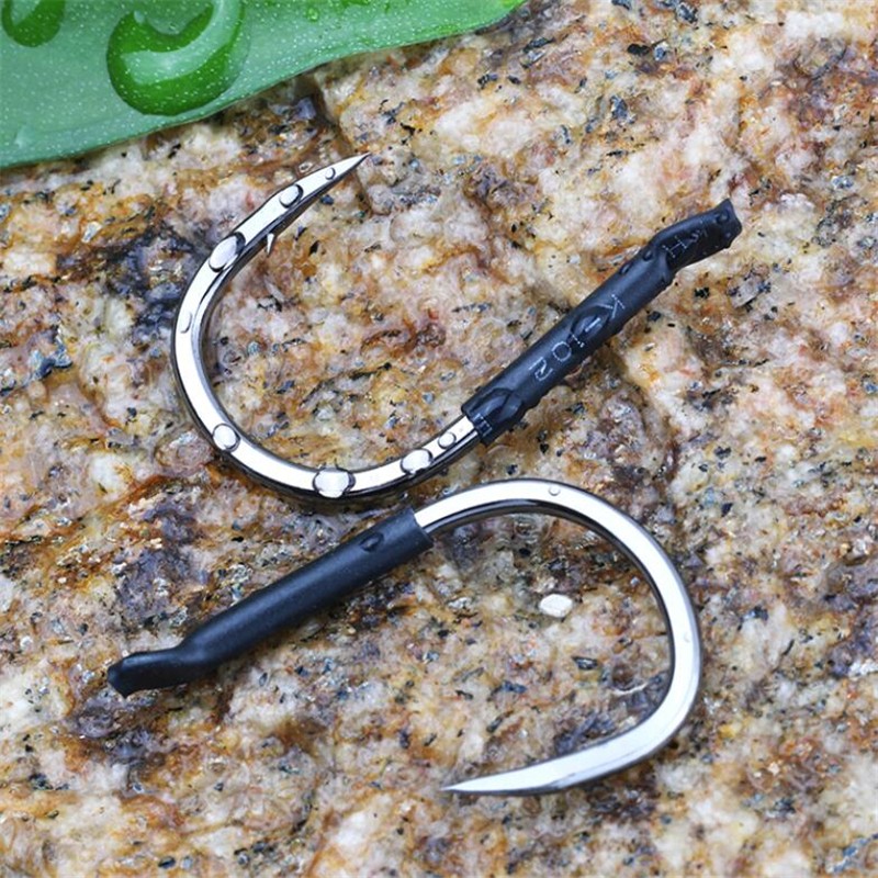 奈野蓝乔10枚加粗巨物青鱼钩大物钩伊势尼散装有倒刺鱼钩垂钓渔具刀锋