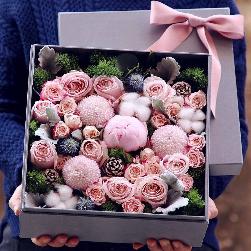 鲜花同城配送进口郁金香爱莎玫瑰鲜花礼盒生日礼物纪念日告白送女友