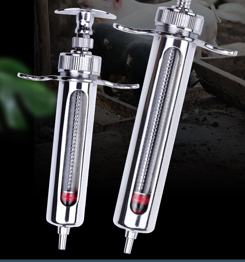 尼兽用金属注射器精品猪用不锈钢注射器猪牛羊连续注射器疫苗打针针筒