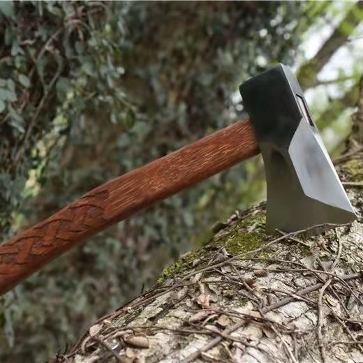 礼加心多功能战斧锰钢夹钢木工斧手工锻打斧家用劈柴斩骨斧头斧子户外