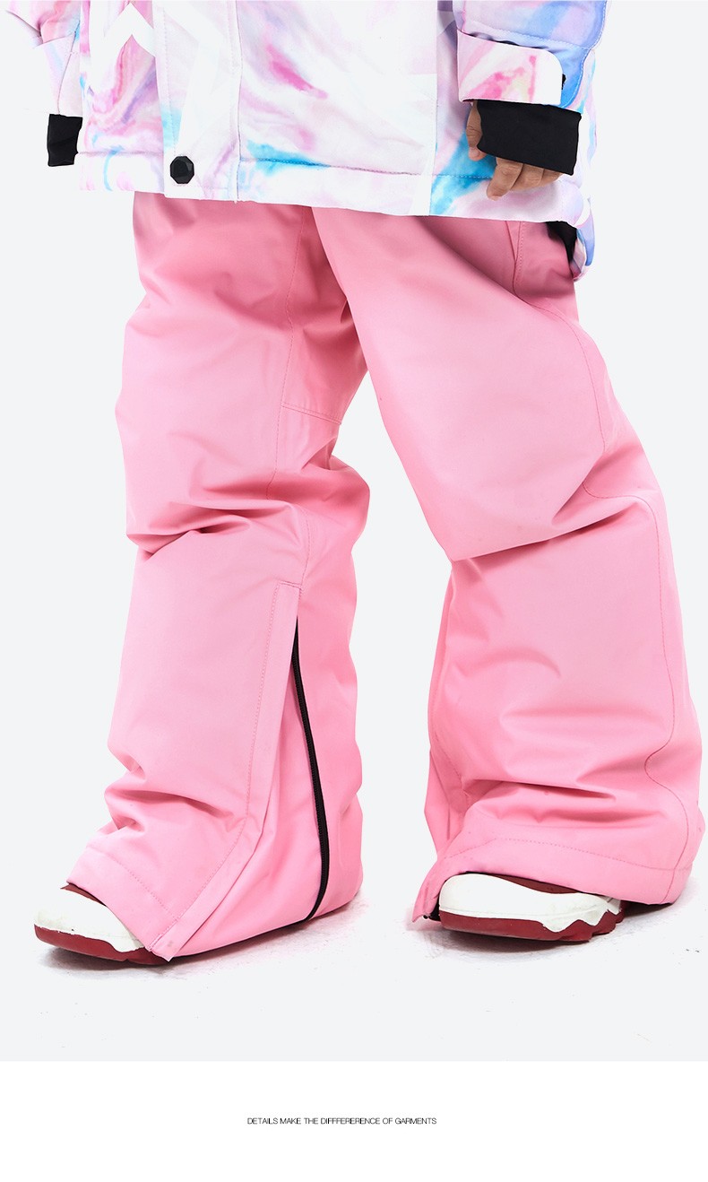 vector新款滑雪裤滑雪背带裤吊带裤儿童男女冬季防水保暖单双板加厚