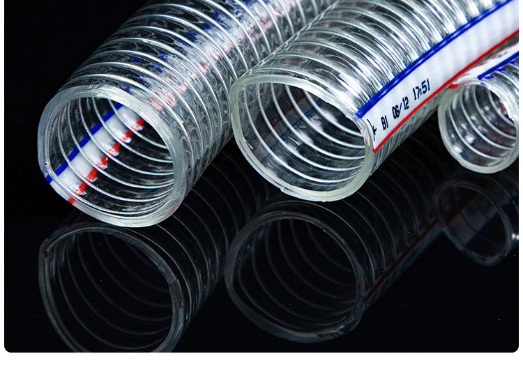 皓鑫pvc钢丝软管透明塑料管子加厚耐高温抽水管真空耐腐蚀螺旋输油管