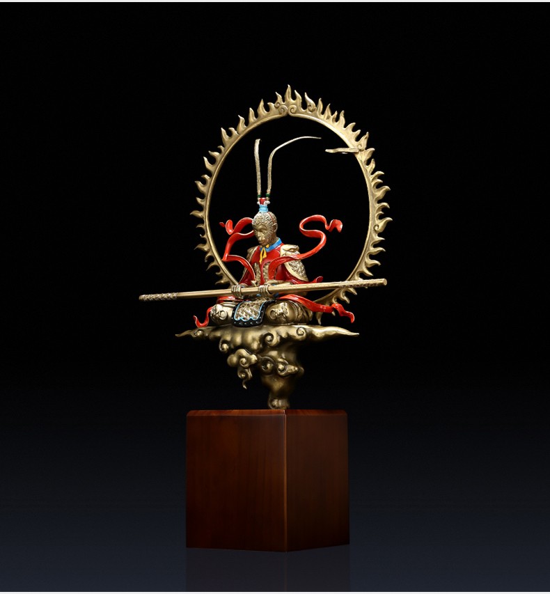 玛朵维汀中式纯铜猴子斗战胜佛静思齐天大圣孙悟空摆件酒柜玄关客厅