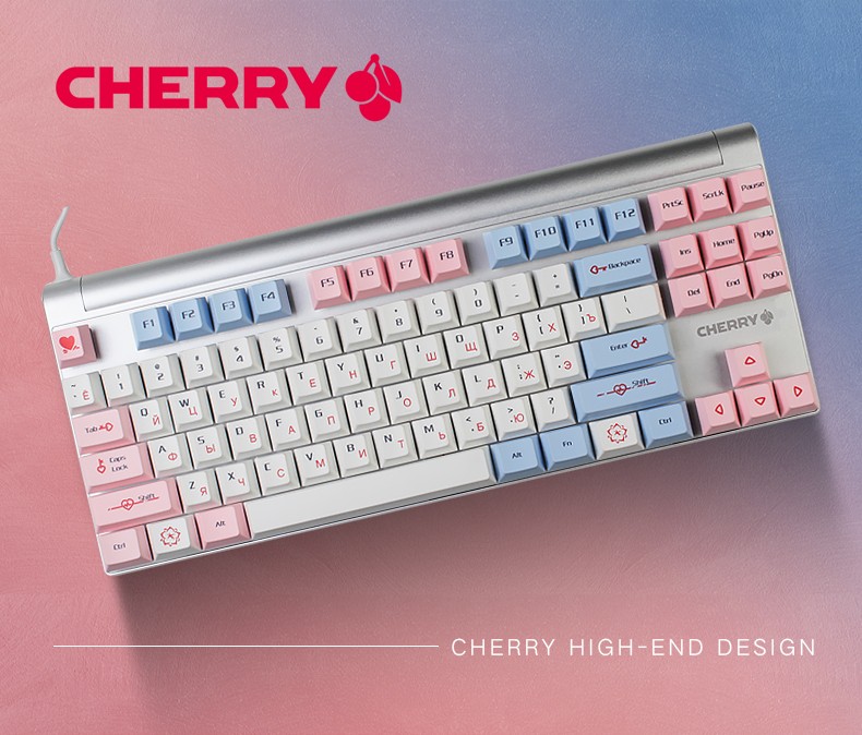 世界韩日俄文办公游戏机械键盘87键魔兽世界鱼人白色白光版樱桃青轴