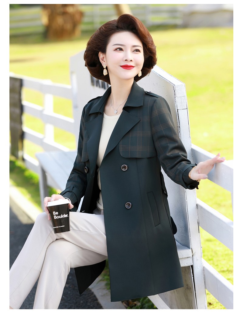 称美中老年女装春装外套405060岁新款中年妈妈装春秋季风衣大衣中长款